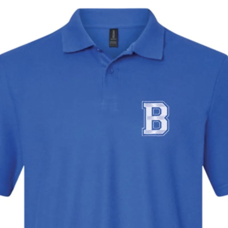 Royal Blue Embroidered Polo